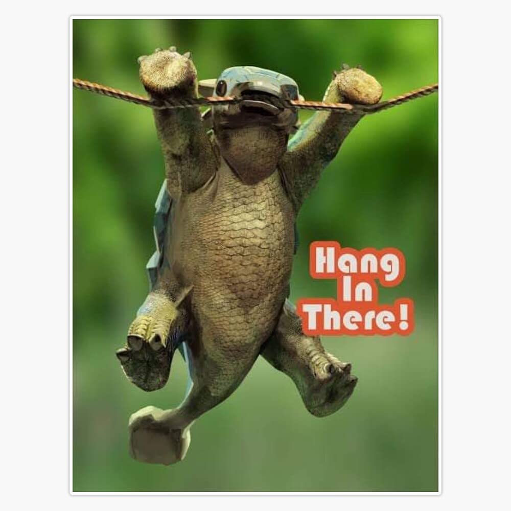 Amazon.com: Hang in There! Ankylosaurus Bumpy Sticker Decal Size 5